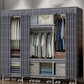 Modern Style Bedroom Wardrobe Metal Wardrobe Closet with Shelves Clearhalo 'Armoires & Wardrobes' 'armoires_wardrobes' 'Bedroom Furniture' 'furn' 'furn_armoires_wardrobes' 'Furniture' 1200x1200_4b002d67-edc6-4a5c-91dd-b29d7fe36447