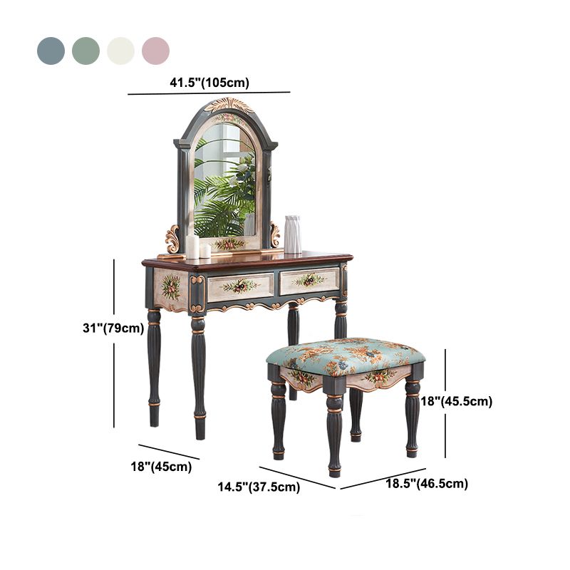 Victorian Wood Vanity Set with Stool and Mirror in Antique Oak Vanity Clearhalo 'Bedroom Furniture' 'furn' 'furn_makeup_vanities' 'Furniture' 'Makeup Vanities' 'makeup_vanities' 1200x1200_4b03081c-80b2-475e-a455-5d240ec30cb5