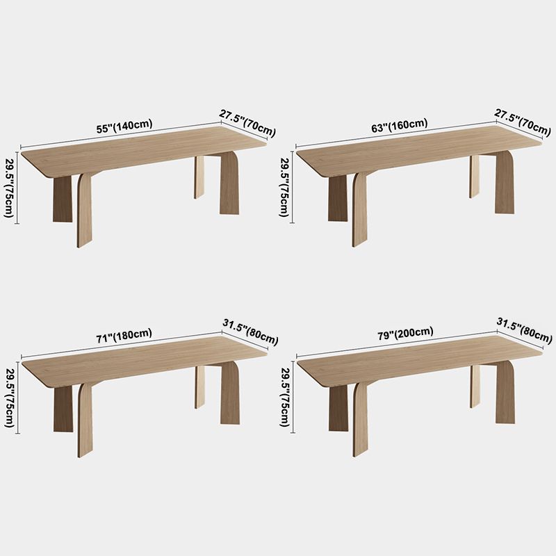 Simple Kitchen Standard Dining Table Solid Wood Khaki Dining Table with 4 Legs Base Clearhalo ' dining_table' 'Dining Tables & Seating' 'Dining Tables' 'furn' 'furn_dining_table' 'Furniture' 'furniture_dining_table' 'Kitchen & Dining Furniture' 'kitchen&dining_furn' 'kitchen' 'kitchen_dining_table' 1200x1200_4b032340-3023-4938-b883-ed1182af8a3a