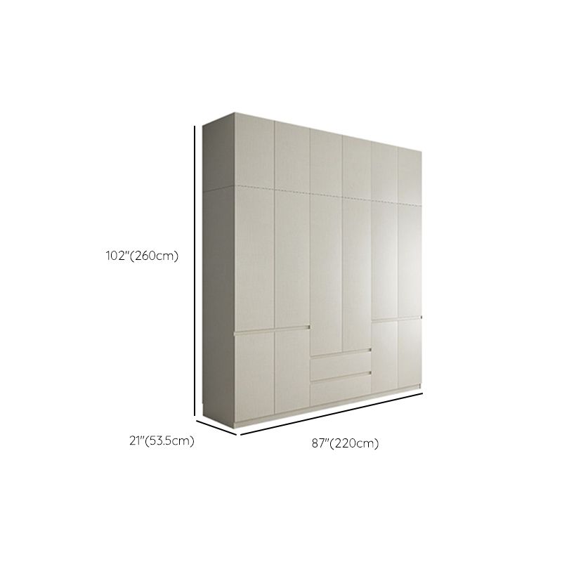 Engineered Wood Wardrobe Cabinet with Shelves Hinged Wardrobe Armoire Clearhalo 'Armoires & Wardrobes' 'armoires_wardrobes' 'Bedroom Furniture' 'furn' 'furn_armoires_wardrobes' 'Furniture' 1200x1200_4b035b39-7dba-41f7-b82f-9e65599444ed