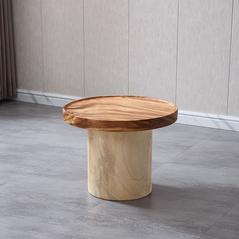 Pedestal Coffee Table Solid Wood Tray Top Coffee Cocktail Table Clearhalo 'Coffee & Accent Tables' 'Coffee Tables' 'coffee_tables' 'furn' 'furn_coffee_tables' 'Furniture' 'Living Room Furniture' 1200x1200_4b03ffc3-55af-4bba-88d9-f32f296aea36