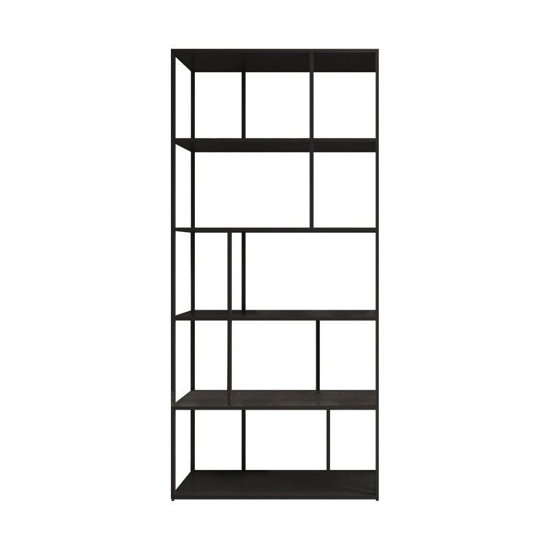 4-Shelf Black Etagere Bookshelf Contemporary Open Iron Frame and Shelf Clearhalo 'Bookcases' 'furn' 'furn_bookcases' 'Furniture' 'furniture_bookcases' 'kitchen' 'kitchen_bookcases' 'Living Room Furniture' 'Office Furniture' 1200x1200_4b0409f9-65bb-497e-b63e-22cf736b4341