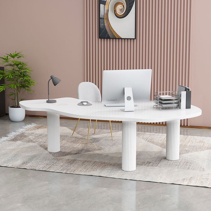 Home Office Pedestal Writing Desk Industrial Solid Wood Writing Desk Clearhalo 'furn' 'furn_office_desk' 'Furniture' 'furniture_office_desk' 'Office Desks' 'Office Furniture' 'office_desk' 1200x1200_4b0569ec-40a1-4aad-aa96-73a270101888