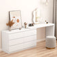 White Bedroom Lighted Mirror Wooden With Drawer Vanity Dressing Table Clearhalo 'Bedroom Furniture' 'furn' 'furn_makeup_vanities' 'Furniture' 'Makeup Vanities' 'makeup_vanities' 1200x1200_4b05726a-5f34-4db5-9a2c-b988cf2986ee