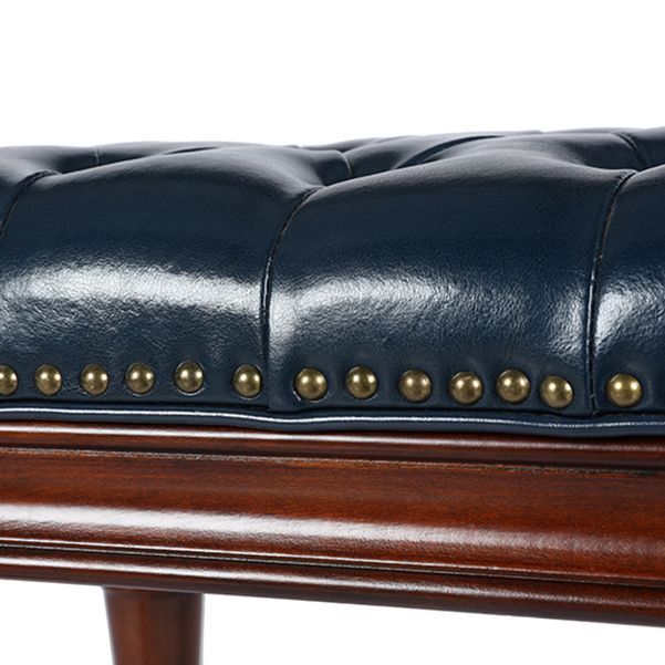 Rubberwood Seating Bench 16.5" W Cushioned Rectangle Entryway Bench Clearhalo 'Benches' 'Chairs & Seating' 'furn' 'furn_benches' 'Furniture' 'Living Room Furniture' 1200x1200_4b060d1b-014c-4718-b1e3-b51b4b65ba50