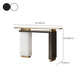 Oval Shape Contemporary Console Table Stone Console Sofa Table in Black and White