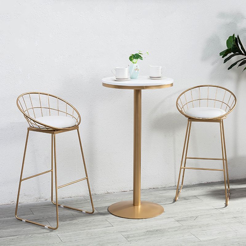 Metal and Wood Set 1/2/3 Pieces Contemporary Round Bar Stool and Table Set Clearhalo 'Bar Furniture' 'furn' 'furn_home_bar_bar_sets' 'Furniture' 'Home Bars & Bar Sets' 'home_bar_bar_sets' 'Kitchen & Dining Furniture' 1200x1200_4b06ef97-58b4-4d93-b2c4-9a2f87c72f20