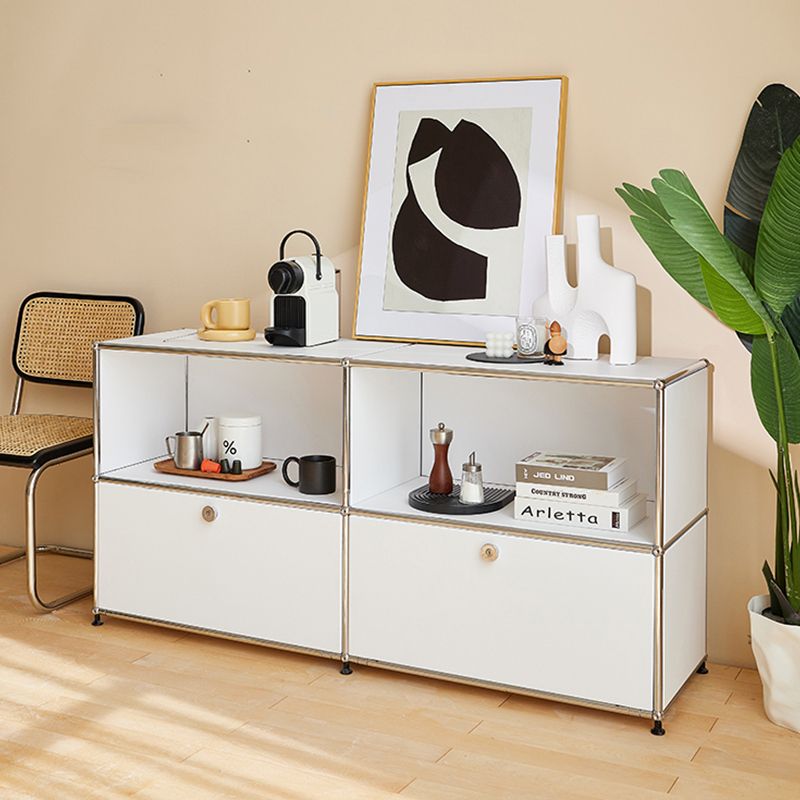 Modern Rectangle Storage Server Metal Sideboard for Dining Room Clearhalo 'buffet_sideboard' 'Buffets & Sideboards' 'furn' 'furn_buffet_sideboard' 'Furniture' 'Kitchen & Dining Furniture' 1200x1200_4b071bb8-19bd-4017-b67a-6ec1f71e6508