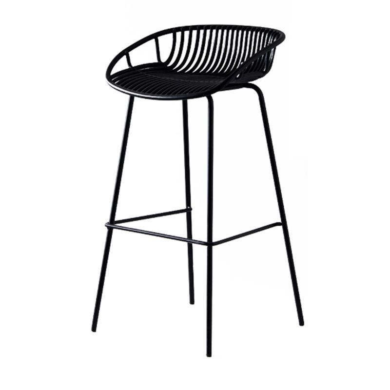 Contemporary Milk Tea Shop Footrest Matte Finish Metal Bar Stool Clearhalo 'Bar Furniture' 'Bar Stools' 'bar_stools' 'furn' 'furn_bar_stools' 'Furniture' 'furniture_bar_stools' 'Kitchen & Dining Furniture' 1200x1200_4b072ee8-678c-4d51-b3f0-d29710ab1daa