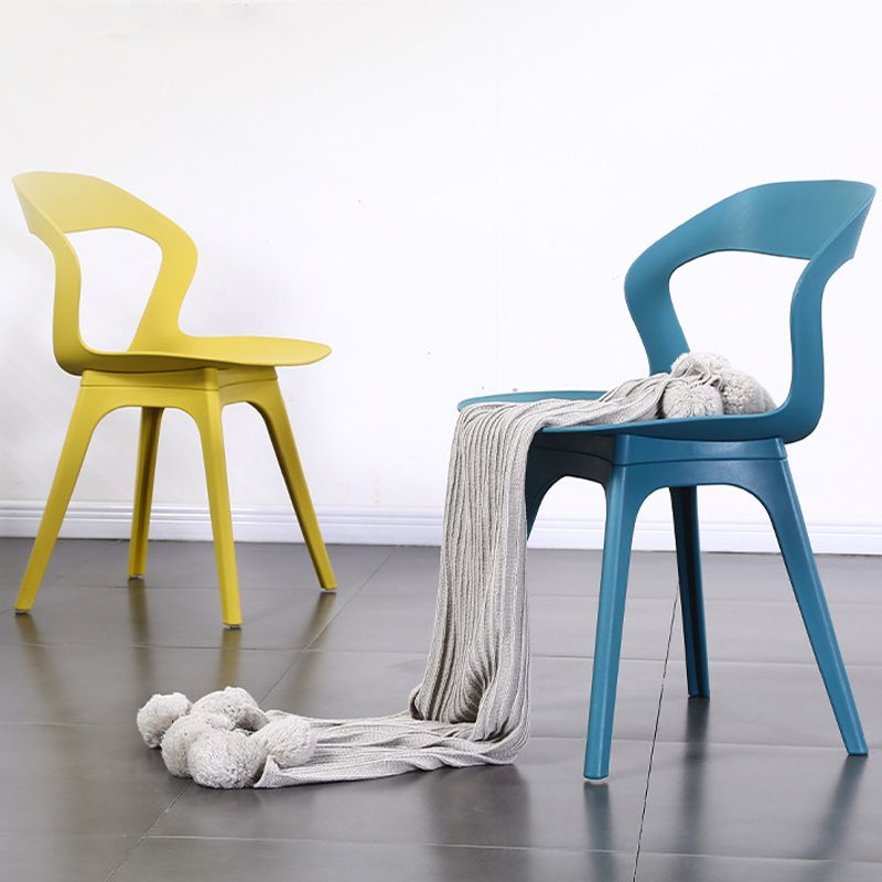 Contemporary Kitchen Dining Chair Vinyl Open Back Side Chair Clearhalo 'Dining Chairs' 'Dining Tables & Seating' 'dining_chair' 'furn' 'furn_dining_chair' 'Furniture' 'Kitchen & Dining Furniture' 1200x1200_4b0775cd-483a-4973-9172-b35a66c3b908