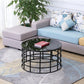 Contemporary Simple Glass Round Coffee Cocktail Table - 17.7" H Clearhalo 'Coffee & Accent Tables' 'Coffee Tables' 'coffee_tables' 'furn' 'furn_coffee_tables' 'Furniture' 'Living Room Furniture' 1200x1200_4b0b2bef-5e04-4866-af9e-b3244815920e