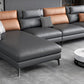 35.43 "Tall Modern Sectional Dark Gray Sectional met gekussen achterste kussens