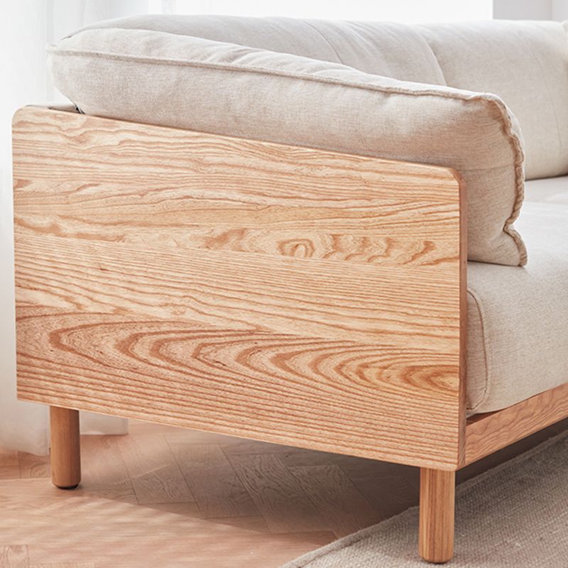 Scandinavian Tuxedo Arm Settee Cotton Blend Standard Sofa with Wooden Legs Clearhalo 'furn' 'furn_sofas' 'Furniture' 'furniture_sofas' 'Living Room Furniture' 'Sofa' 'sofas' 1200x1200_4b0f2e4a-b41f-46fe-9c33-6150a114daf4