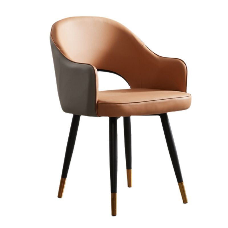 Nordic Style Metal Dining Chairs Dining Open Back Arm Side Chair for Kitchen Clearhalo ' kitchen&dining_furn' 'Dining Chairs' 'Dining Tables & Seating' 'dining_chair' 'furn' 'furn_dining_chair' 'Furniture' 'furniture_dining_chair' 'Kitchen & Dining Furniture' 'kitchen' 1200x1200_4b109555-00e8-4570-ba12-c6ea005ea37f