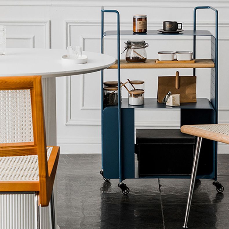 Mesa lateral rectangular de mediados de siglo 36.6 "mesa de esquina de metal de alto