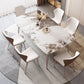 Modern White Stone Rectangular Kitchen Dining Table for Dining Hall Clearhalo 'Dining Tables & Seating' 'Dining Tables' 'dining_table' 'furn' 'furn_dining_table' 'Furniture' 'Kitchen & Dining Furniture' 1200x1200_4b10e609-5104-4ac0-9c3c-9f18b9ac36d1