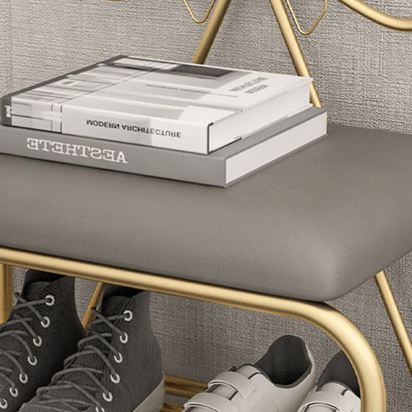 13.78 Inch Wide Glam Cushioned Bench Foam Bench with Shoes Storage Clearhalo 'Benches' 'Chairs & Seating' 'furn' 'furn_benches' 'Furniture' 'Living Room Furniture' 1200x1200_4b117539-bc1c-4076-b882-852d60dcf189