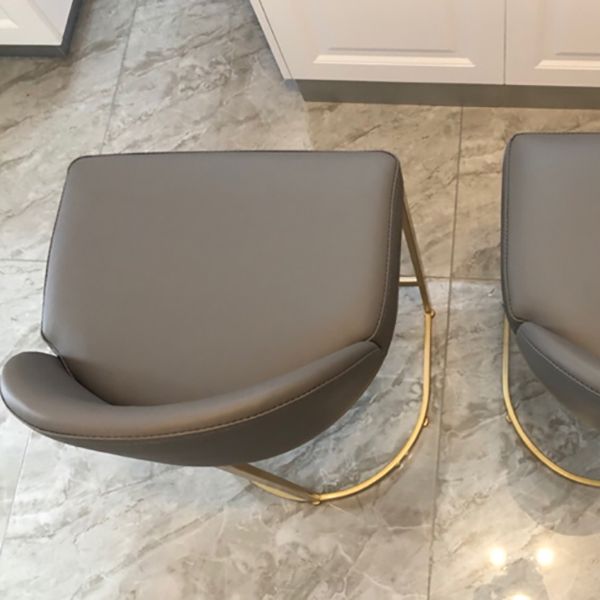 Glam Faux Leather Counter Height Stool Metal Bar Stool Bar Stool with Footrest Clearhalo 'Bar Furniture' 'Bar Stools' 'bar_stools' 'furn' 'furn_bar_stools' 'Furniture' 'Kitchen & Dining Furniture' 1200x1200_4b124ae8-837e-4a3a-b8fc-acb503a49d37