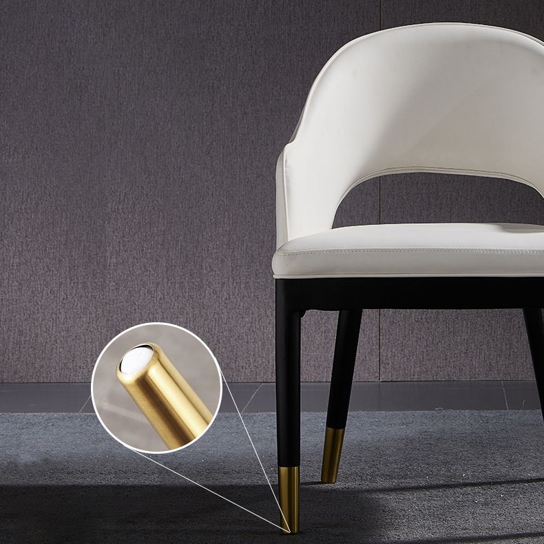 Glam Wood Dining Room Chairs Leather Dining Arm Chairs for Restaurant Use Clearhalo ' kitchen&dining_furn' 'Dining Chairs' 'Dining Tables & Seating' 'dining_chair' 'furn' 'furn_dining_chair' 'Furniture' 'furniture_dining_chair' 'Kitchen & Dining Furniture' 'kitchen' 1200x1200_4b12500a-c2e6-4406-969b-32eb1e63618b