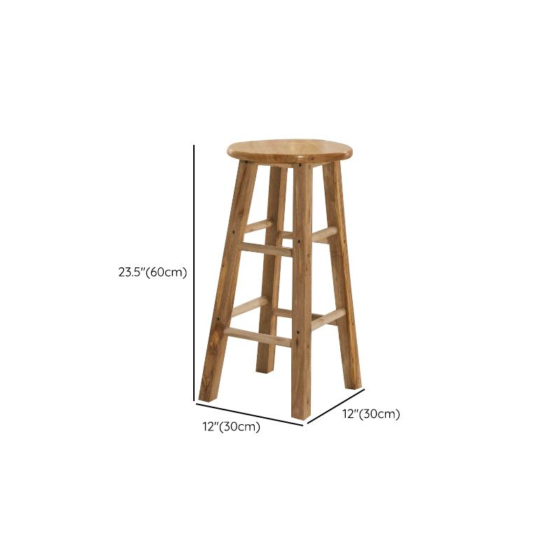 Taburete de bar sin respaldo Taburetes de madera de estilo industrial con altura de mostrador
