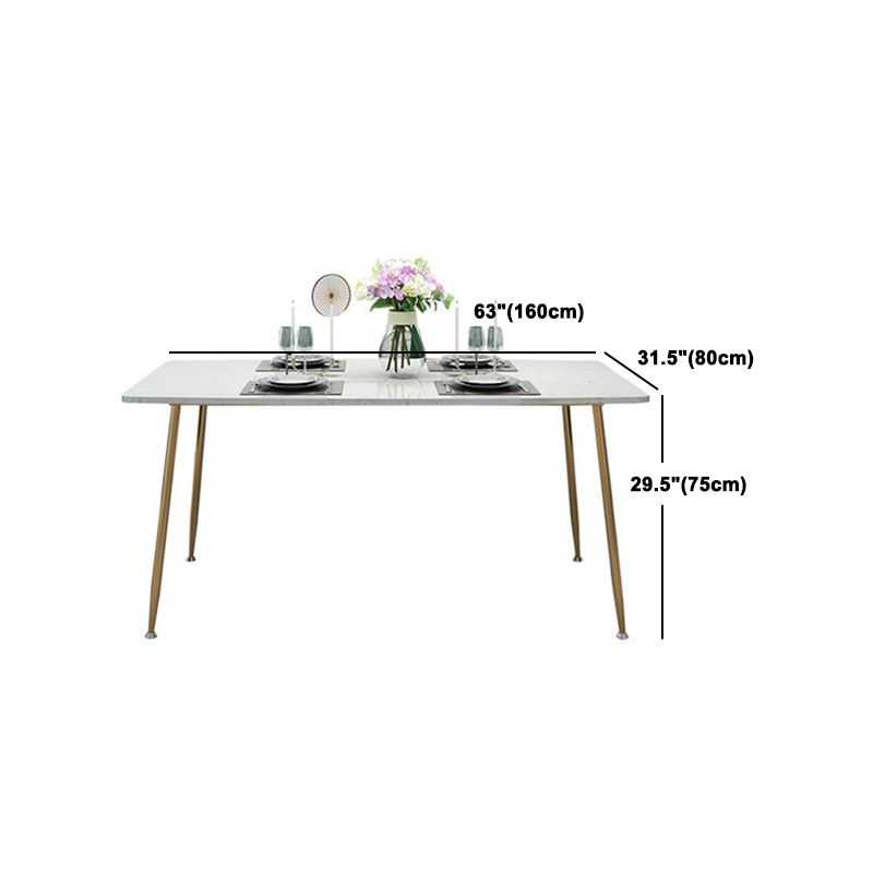 Glam Style Sintered Stone Dining Set Rectangle 1/4/5/7 Pieces Dining Set Clearhalo 'Dining Room Sets' 'Dining Tables & Seating' 'dining_room_set' 'furn' 'furn_dining_room_set' 'Furniture' 'Kitchen & Dining Furniture' 1200x1200_4b160386-8619-4f96-82ca-bded7fa1bf8f