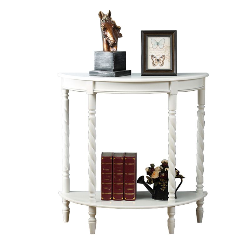 4 Beine Halbmondholz Mitte des Jahrhunderts moderner Konsolentisch für die Halle