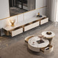 Glam Media Console Stone TV Stand with Drawers for Living Room Clearhalo 'furn' 'furn_tv_stands_entertainment_centers' 'Furniture' 'Living Room Furniture' 'TV Stands & Entertainment Centers' 'TV Stands & Media Storage Furniture' 'tv_stands_entertainment_centers' 1200x1200_4b173bed-a92b-40ed-ac12-3c917daa072e