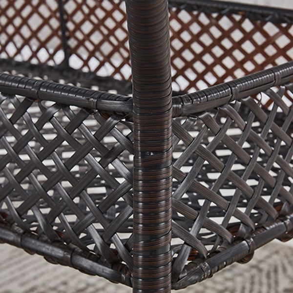 Rattan Contemporary Rectangular Dining Table Glass Top Table for Dining Room Clearhalo 'Dining Tables & Seating' 'Dining Tables' 'dining_table' 'furn' 'furn_dining_table' 'Furniture' 'furniture_dining_table' 'Kitchen & Dining Furniture' 'kitchen' 'kitchen_dining_table' 1200x1200_4b191c0e-aff3-418b-8bb2-63db536fd972