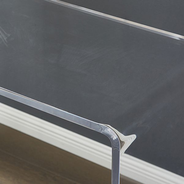 Scrivania di scrittura acrilica contemporanea slitta rettangolare da ufficio per casa