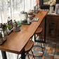 Brown Modern Style in Solid Wood and Iron Coffee Shop Lounge Bar Table Clearhalo 'Bar Furniture' 'Bar Tables' 'bar_tables' 'furn' 'furn_bar_tables' 'Furniture' 'furniture_bar_tables' 'Kitchen & Dining Furniture' 1200x1200_4b1aa8a6-eca5-43b8-a4da-12390eb38898