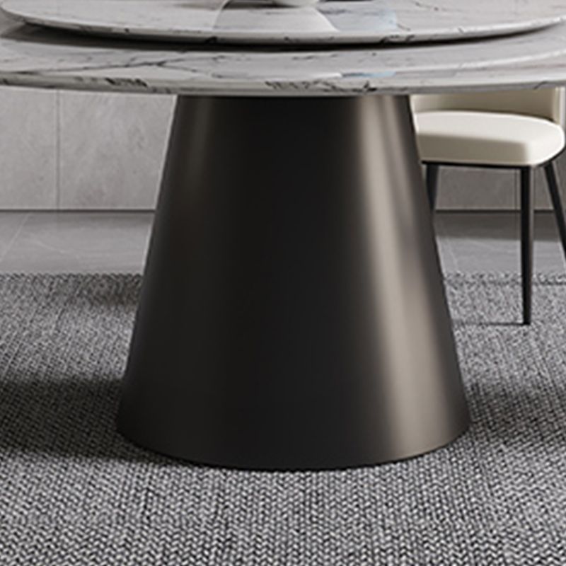 Contemporary Stone Round Dining Set 1/4/7/11 Pieces Turntable Dining Furniture for Home Clearhalo 'Dining Room Sets' 'Dining Tables & Seating' 'dining_room_set' 'furn' 'furn_dining_room_set' 'Furniture' 'Kitchen & Dining Furniture' 1200x1200_4b1c3069-652b-4199-ae13-43b2f5fcb748