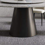 Contemporary Stone Round Dining Set 1/4/7/11 Pieces Turntable Dining Furniture for Home