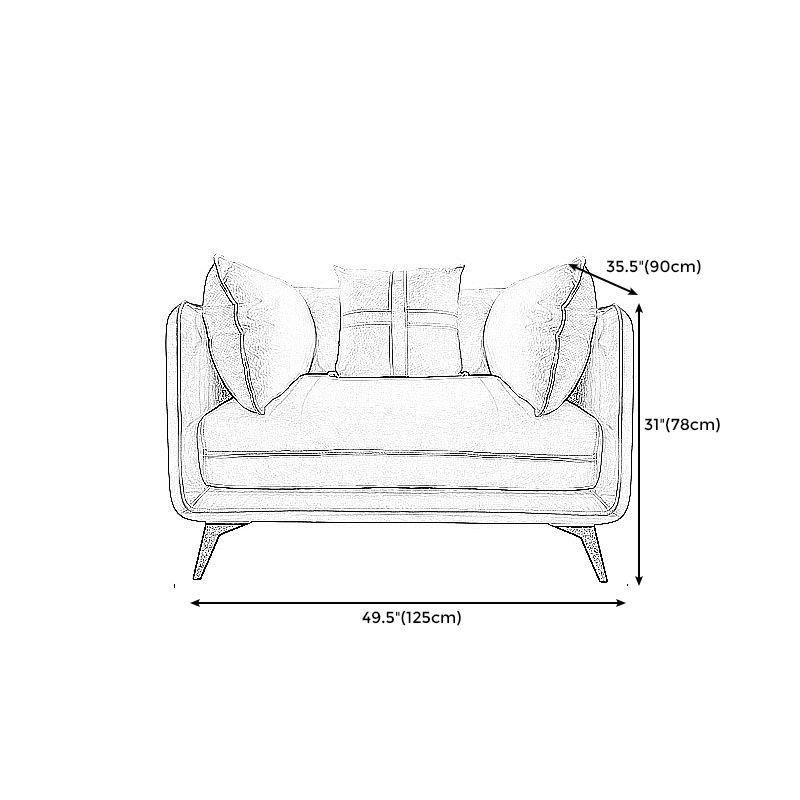 Contemporary Stain-Resistant Faux Leather Square Arm Sofa/Sectional for Living Room Clearhalo 'furn' 'furn_sectionals' 'Furniture' 'furniture_sectionals' 'Living Room Furniture' 'Sectionals' 1200x1200_4b1df494-73c0-4e19-a986-305e8b209678