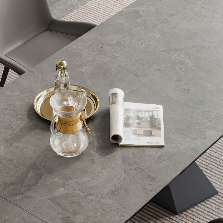 Rectangle Traditional Luxury Dining Table Sintered Stone Table with Double Pedestal Clearhalo ' dining_table' 'Dining Tables & Seating' 'Dining Tables' 'furn' 'furn_dining_table' 'Furniture' 'furniture_dining_table' 'Kitchen & Dining Furniture' 'kitchen&dining_furn' 'kitchen' 'kitchen_dining_table' 1200x1200_4b1e55c9-407c-48a6-93fb-f8e66fb46978