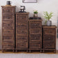 Nautical Solid Wood Storage Chest Bedroom Vertical Chest with Drawers