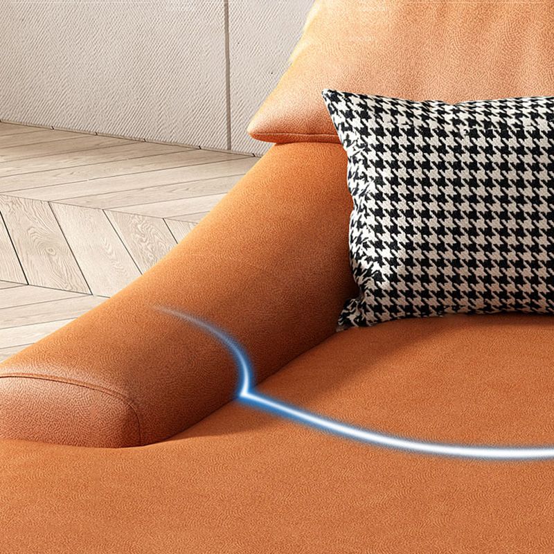 Modern Upholstered Chaise Lounge Leather Recessed Arms for Bedroom and Living Room Clearhalo 'Chairs & Seating' 'Chaise Lounge' 'chaise_lounge' 'furn' 'furn_chaise_lounge' 'Furniture' 'Living Room Furniture' 1200x1200_4b23754d-22a6-4dbd-8327-556dabcd9484