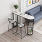 White Marble Bar Dining Table Glam Double Pedestal Bar Height Table Clearhalo 'Bar Furniture' 'Bar Tables' 'bar_tables' 'furn' 'furn_bar_tables' 'Furniture' 'Kitchen & Dining Furniture' 1200x1200_4b2447b7-5456-419f-9667-f8300f70afd1