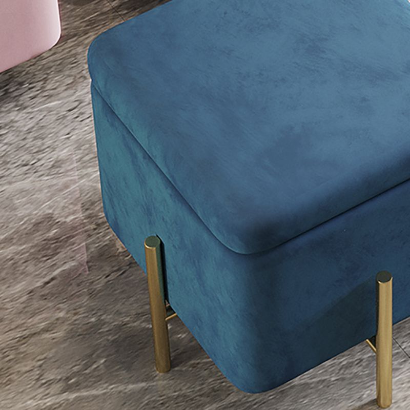 Ottoman Square Pure Color Velvet Scratch Resistant Ottoman with Storage Clearhalo 'furn' 'furn_ottomans_poufs' 'Furniture' 'Living Room Furniture' 'Ottomans & Poufs' 'ottomans_poufs' 1200x1200_4b24fe23-d610-4bce-a270-ab85c8040810