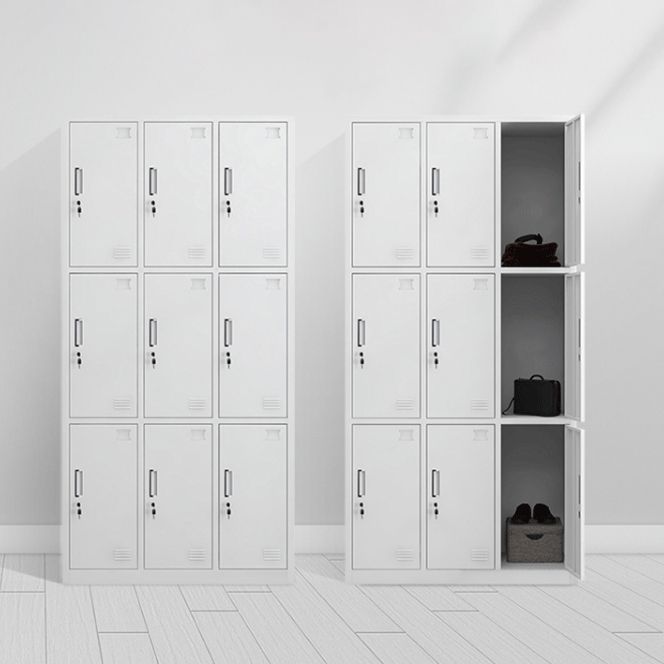 Contemporary Style Wardrobe White Metal Wardrobe Closet for Home Clearhalo 'Armoires & Wardrobes' 'armoires_wardrobes' 'Bedroom Furniture' 'furn' 'furn_armoires_wardrobes' 'Furniture' 1200x1200_4b251cc4-d89f-4fca-8c92-807ddafe8559