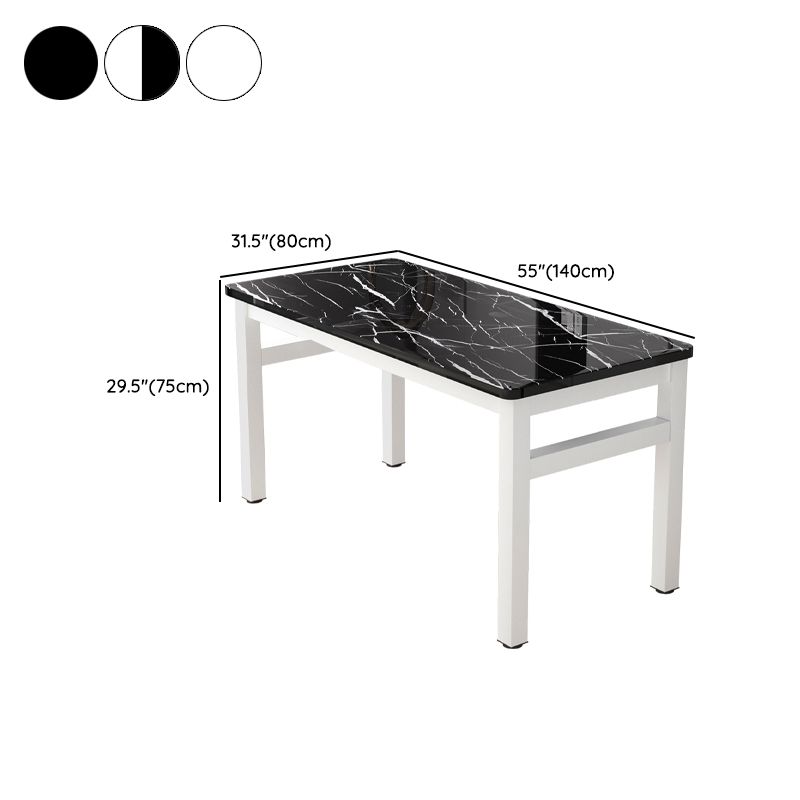 Modern Rectangular Dining Table Wooden Tabletop for Living Room Clearhalo 'Dining Tables & Seating' 'Dining Tables' 'dining_table' 'furn' 'furn_dining_table' 'Furniture' 'Kitchen & Dining Furniture' 1200x1200_4b25b83f-3e17-4030-8608-4d4a6c74c986