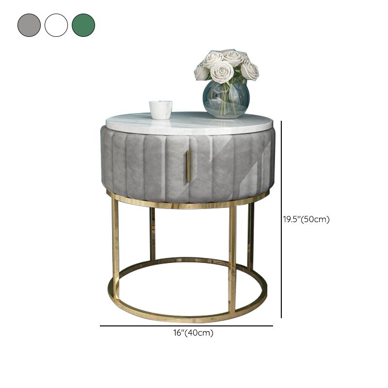 16"W X 20"H Modern Night Table Stone Accent Table Nightstand with 1-drawer Clearhalo 'Bedroom Furniture' 'furn' 'furn_night_stand' 'Furniture' 'night_stand' 'Nightstands' 1200x1200_4b25bacc-8e95-4410-9c9b-94bf890d758f