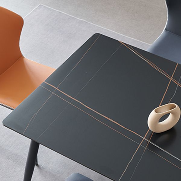Metal Industrial Rectangle Dining Table Sintered Stone Table with Black Legs Clearhalo ' dining_table' 'Dining Tables & Seating' 'Dining Tables' 'furn' 'furn_dining_table' 'Furniture' 'furniture_dining_table' 'Kitchen & Dining Furniture' 'kitchen&dining_furn' 'kitchen' 'kitchen_dining_table' 1200x1200_4b25c228-e0d0-4968-991a-b881e917a3c4