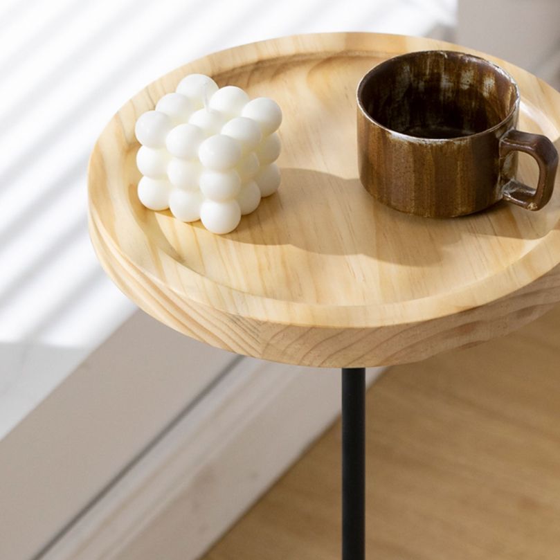 Table de l'extrémité latérale de style contemporain piédestal de canapé rond