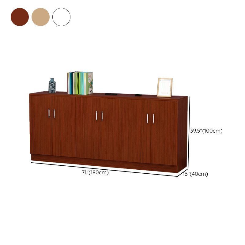 Der zeitgenössische Stil Sideboard Brown Engineered Wood Server mit einstellbaren Regalen