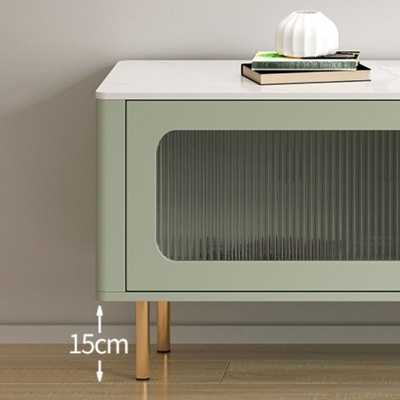 Table basse Glam Table basse simple à 4 pieds avec tiroirs de rangement