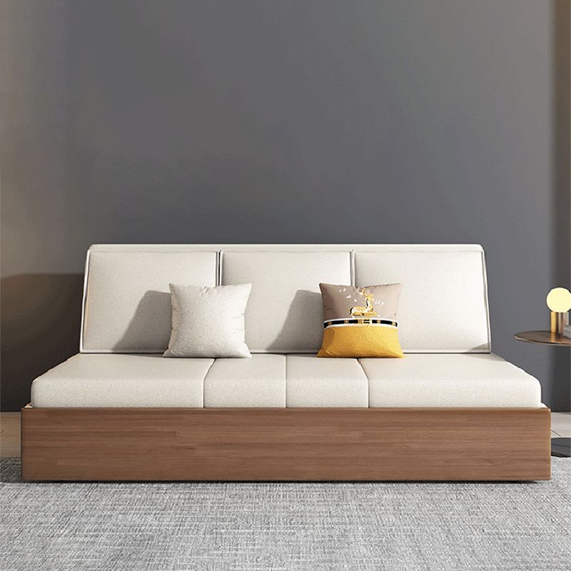 Moderner Stil 29.52 "H Faux Leder Armloses Sofa Bett mit Lagerung