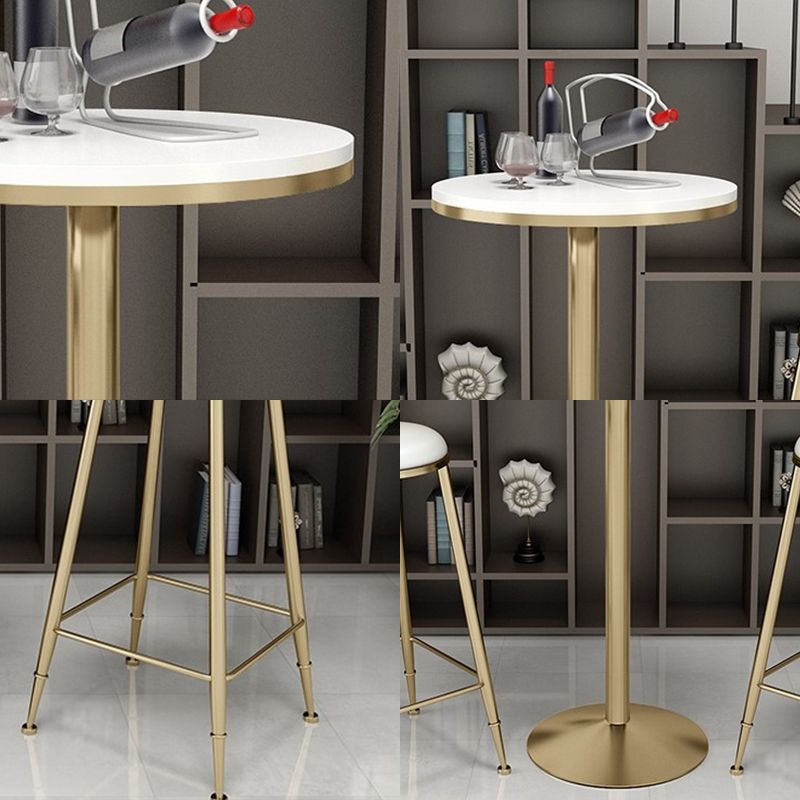 Modern Bar Dining Table Round and Square Bar Height Cocktail Table with Iron Base Clearhalo 'Bar Furniture' 'Bar Tables' 'bar_tables' 'furn' 'furn_bar_tables' 'Furniture' 'furniture_bar_tables' 'Kitchen & Dining Furniture' 'kitchen&dining_furn' 'kitchen' 1200x1200_4b28e054-320a-4992-9842-074ac066f31e