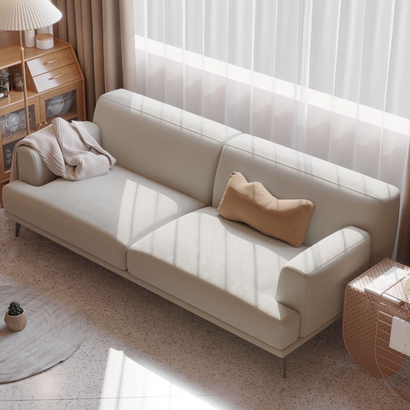 VELVET SOFFAT STRIGHT AVEC avec un bras encastré pour le salon 31,5 "de haut