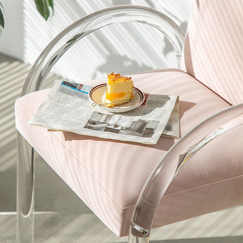 Velvet Matte Finish Dining Chair Designer Style Home Solid Back Arm Chair Clearhalo 'Dining Chairs' 'Dining Tables & Seating' 'dining_chair' 'furn' 'furn_dining_chair' 'Furniture' 'Kitchen & Dining Furniture' 1200x1200_4b29c898-ba32-4f98-8d3a-db9c00e3b1eb
