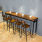 Rectangle Wood Top Counter Table Industrial 42-inch Metal 4 Legs Table for Dining Room Clearhalo 'Bar Furniture' 'Bar Tables' 'bar_tables' 'furn' 'furn_bar_tables' 'Furniture' 'furniture_bar_tables' 'Kitchen & Dining Furniture' 1200x1200_4b2b3c16-71fd-4833-974b-e8e8b023e994